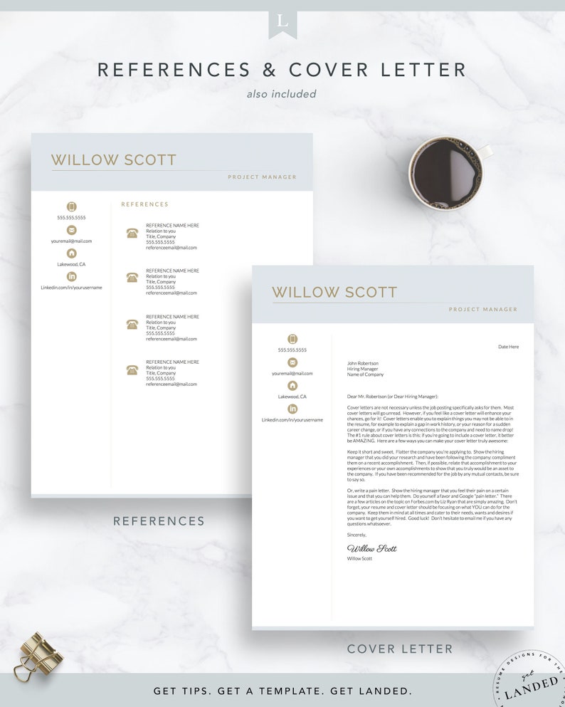 Modern Resume Template for Word & Pages, Modern CV Template, Resume Design, Marketing Resume Template Instant Download, Sales Resume image 7