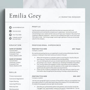 Professional Resume Template for Word and Mac Pages, CV Template, Clean Resume, Modern Resume Template Instant Download, 1, 2, 3 Page Resume