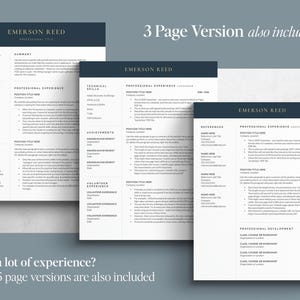 Executive Resume Template | Professional CV Template | Google Docs, Word & Pages | ATS Friendly, Editable, Cover Letter Included image 3