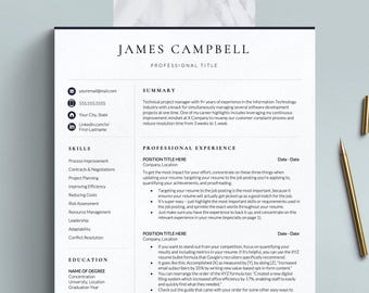 FBI Resume Template, Department of Homeland Security Resume for Google Docs, Word & Pages, Federal Resume Template, Government Job Resume