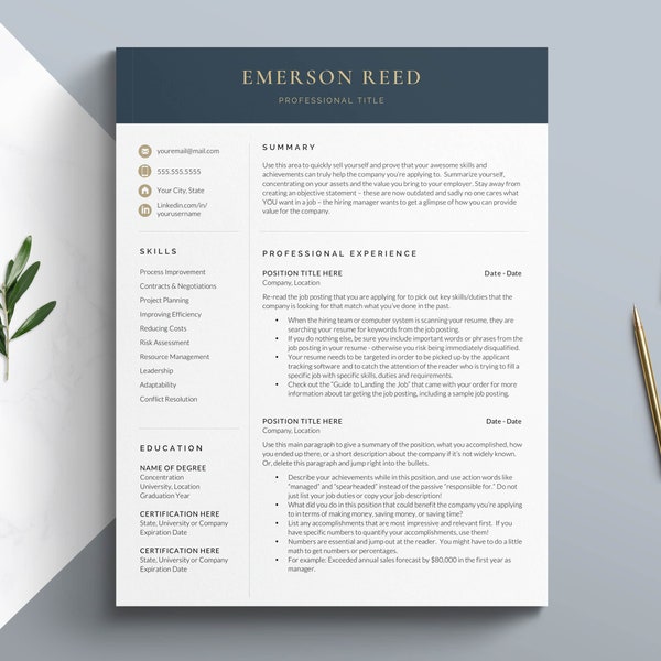 Best Professional Resume Template for Google Docs, Microsoft Word & Apple Pages 2024 | 1, 2, 3, 4, 5 Page Resume Templates with Cover Letter