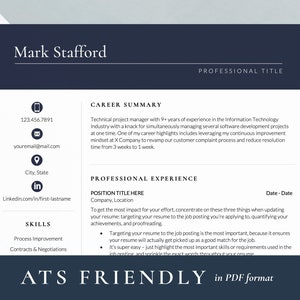 executive resume template for google docs, word and pages, modern executive resume template CV