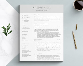 Sales Executive Resume Template for Word, Google Docs & Apple Pages with Matching Cover Letter, Nonprofit Executive Director Resume Template