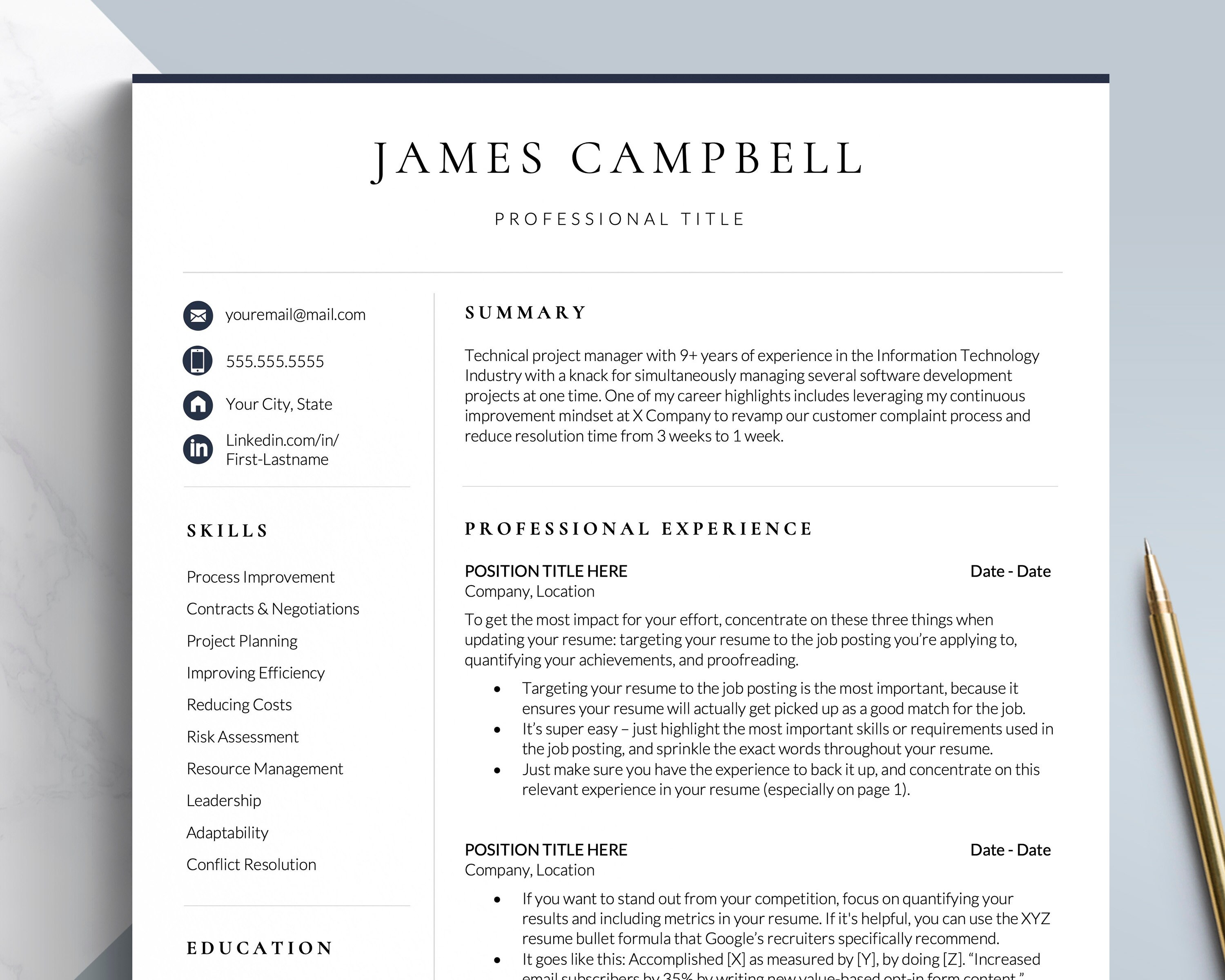 FBI Resume Template Department Of Homeland Security Resume Etsy Australia
