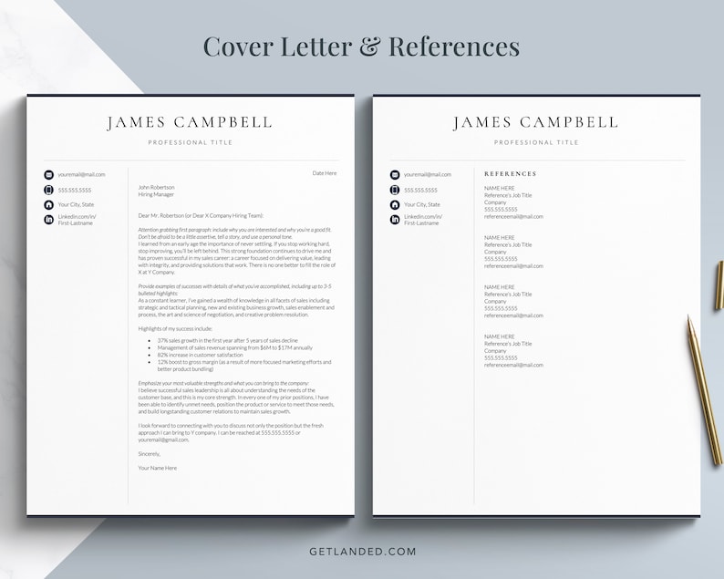 resume cover letter template google docs, word, pages