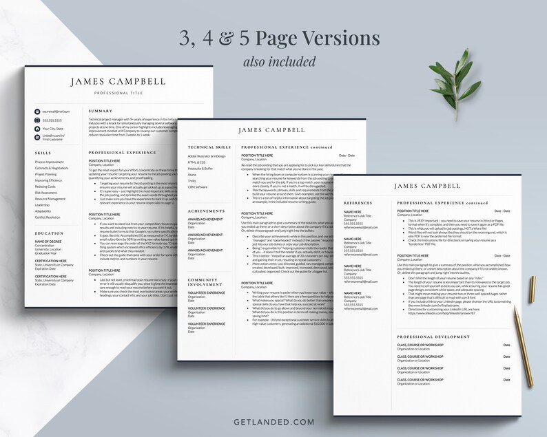 3, 4, 5 page resume template for google docs, executive resume template, government contractor resume template, two column resume template
