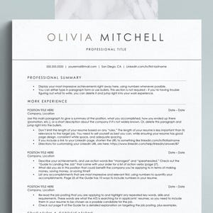 ATS Friendly Resume Template for Word, Pages, Google Docs Resume Template, ATS Compatible Resume Instant Download, Simple Resume CV Format