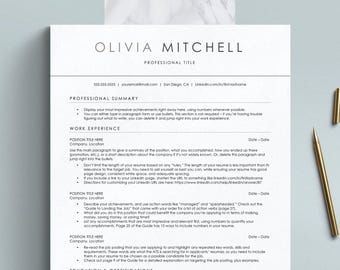 ATS-vänlig CV-mall för Word, Pages, Google Docs CV-mall, ATS-kompatibel CV direktnedladdning, enkelt CV-format