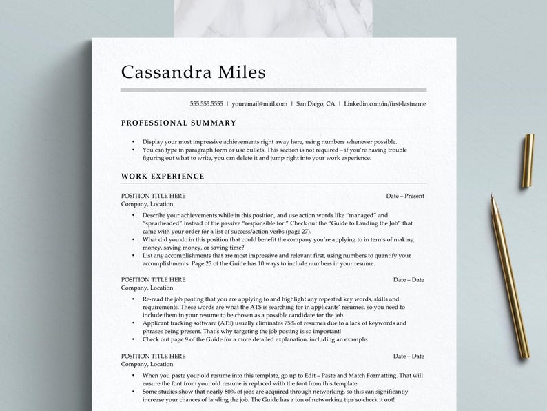 Simple resume template for google docs and word, basic resume format, minimal resume cv template