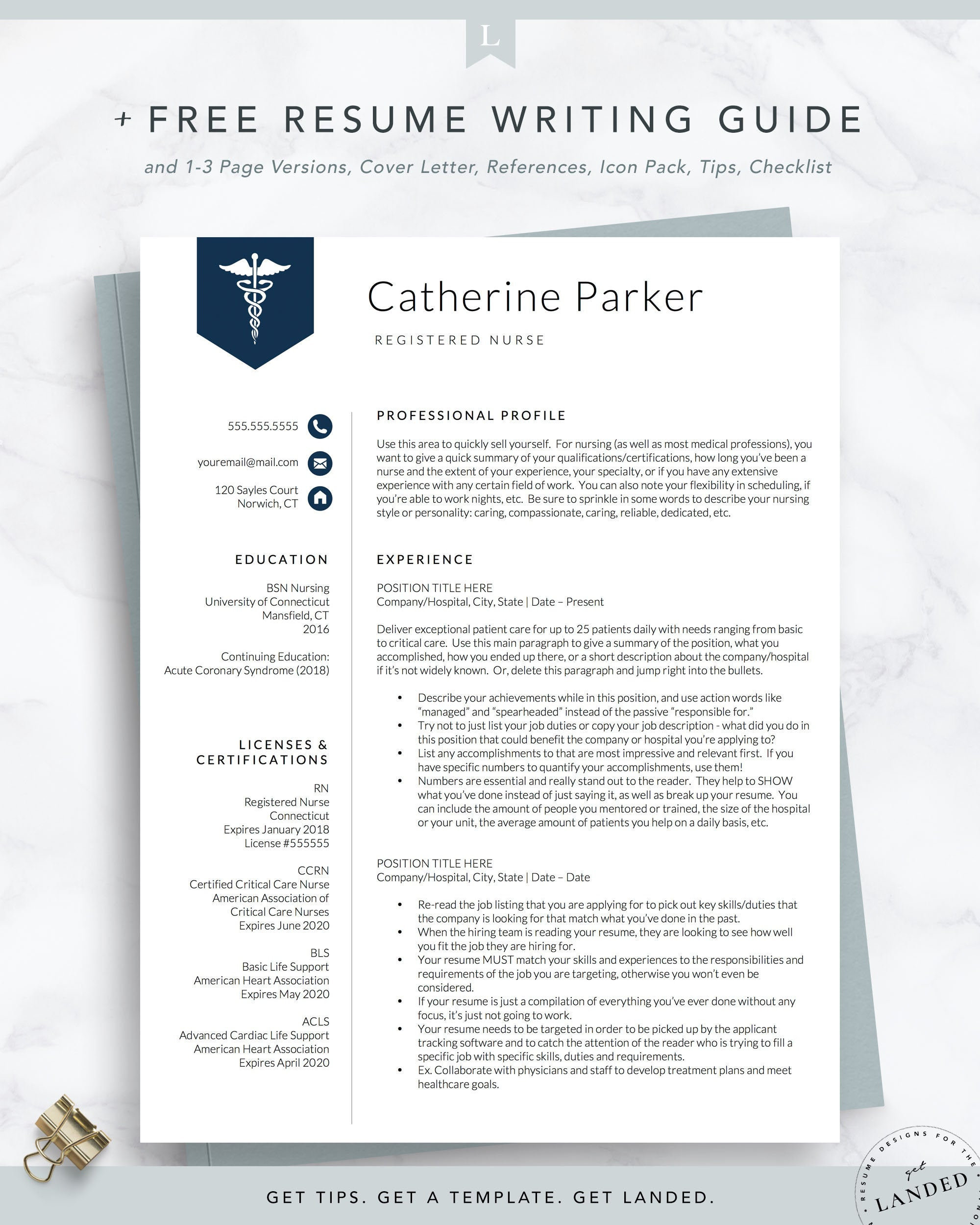 nursing resume templates for microsoft word