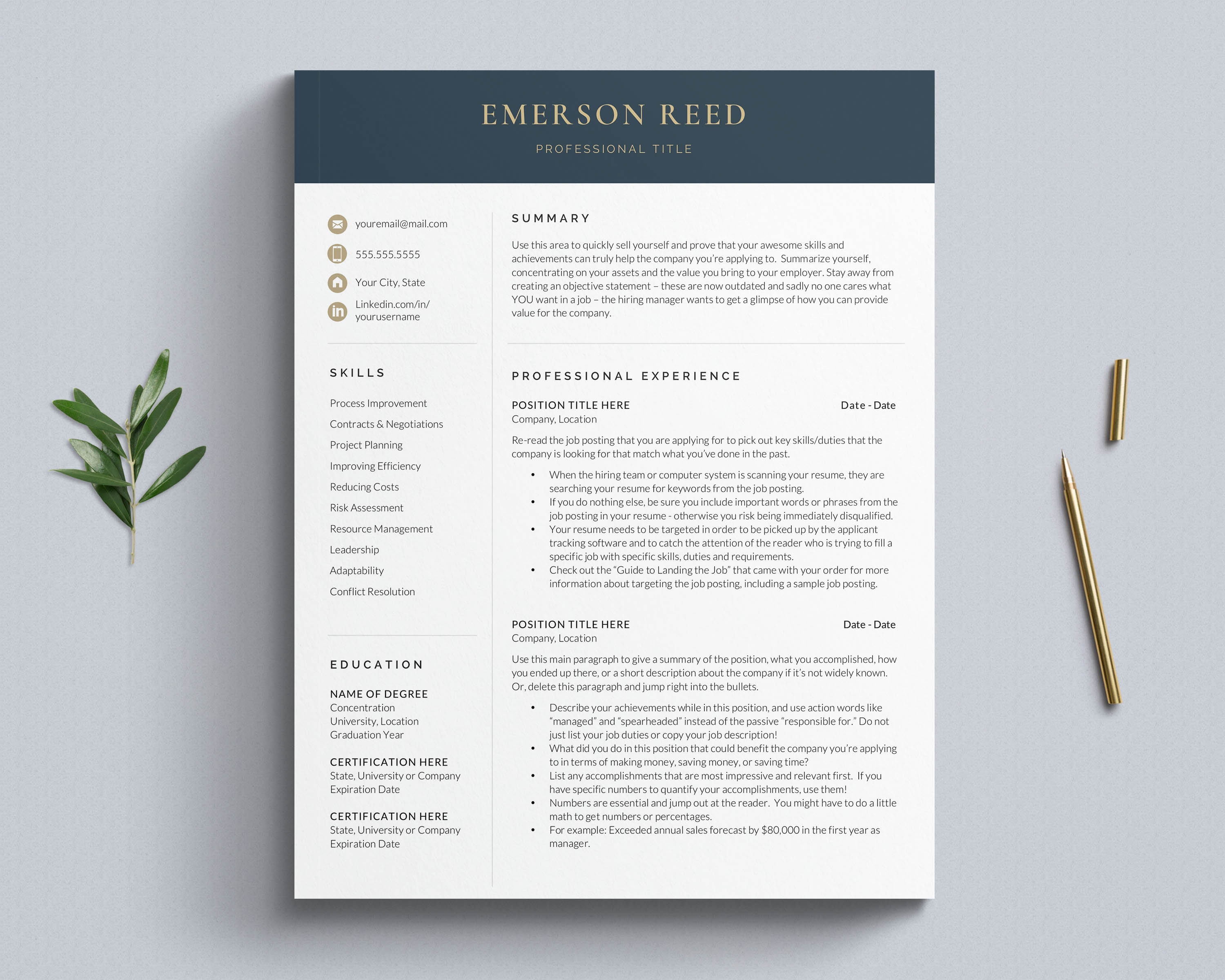 Finance Resume Template Finance CV Template Financial Resume Etsy Finance Resume Template Finance CV Template Financial Resume Etsy