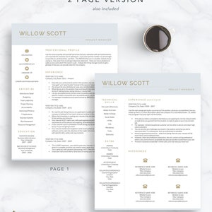 Modern Resume Template for Word & Pages, Modern CV Template, Resume Design, Marketing Resume Template Instant Download, Sales Resume image 5