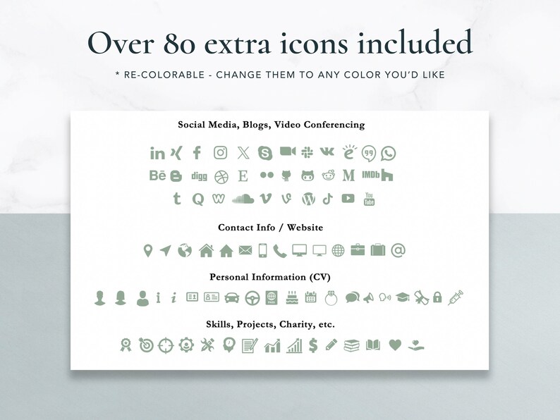 resume template icons