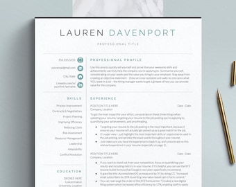 Sales Associate Resume, Retail Resume Template for Google Docs, Word & Pages with 1, 2, 3 Page Resumes, Cover Letter, Resume Writing Guide