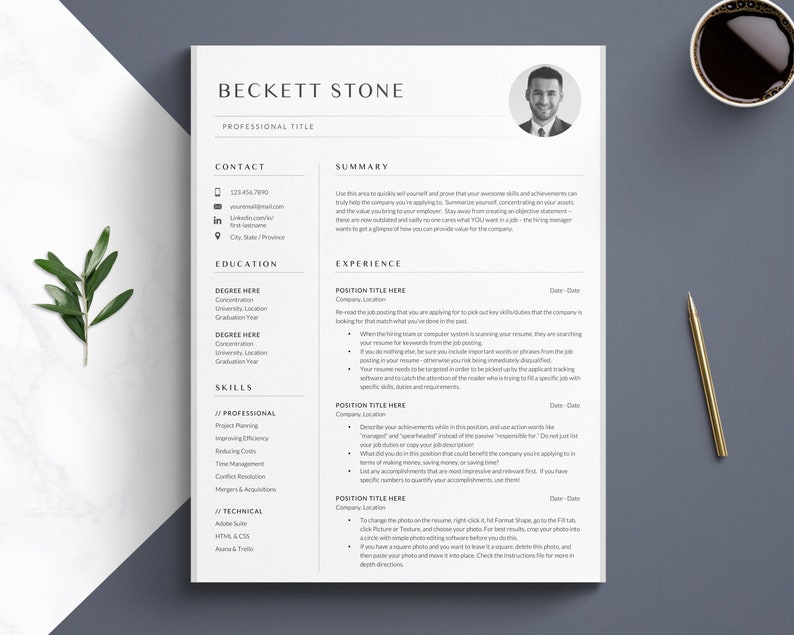 CV template with photo, Lebenslauf Vorlage Google Docs word, resume template with picture photo