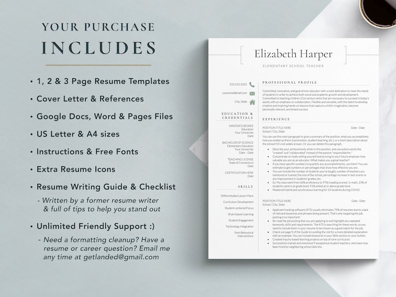 teaching resume template google docs