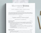 Professional Resume Format, ATS Friendly Resume Template, Minimalist Resume Template for Word, Pages, Google Docs, Executive Professional CV