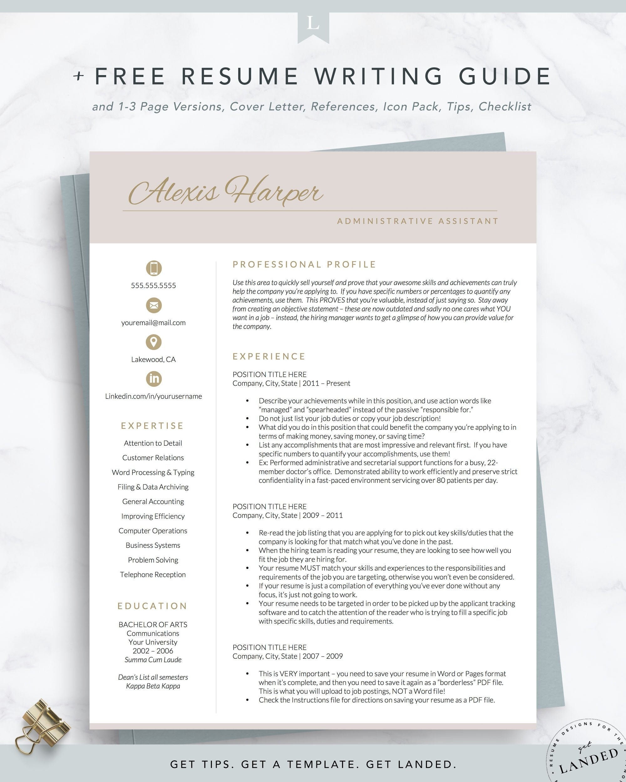 Hands of woman writing resume paper checklist with pencil