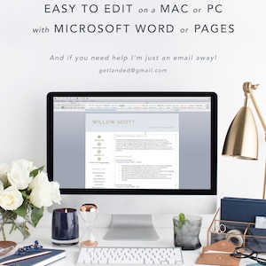 Modern Resume Template for Word & Pages, Modern CV Template, Resume Design, Marketing Resume Template Instant Download, Sales Resume image 3