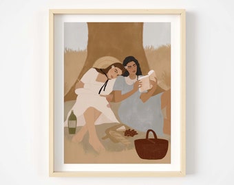 women art print, summer art print, female art print