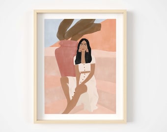 woman art print, woman of colour art print