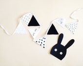 monochrome bunting, nursery decor, kids bunting, modern kids decor, scandinavian kids decor