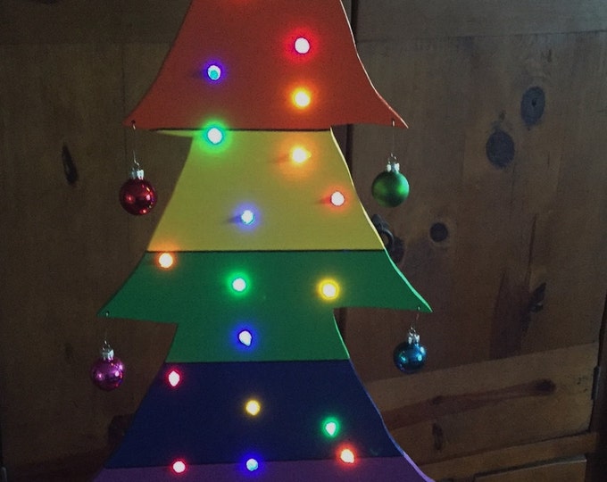 Pride Christmas Tree Gay Pride Small Christmas Tree Etsy