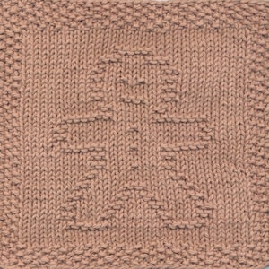 Gingerbread Man Knit Dishcloth Pattern Only *PDF Digital Download*