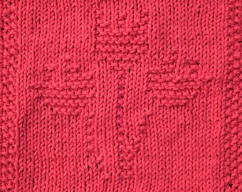 Tulip Trio Knit Dishcloth Pattern Only *PDF Digital Download*