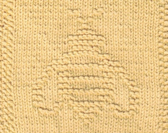Bee Knit Dishcloth Pattern Only *PDF Digital Download*