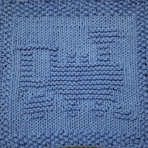 Train Locomotive Knit Dishcloth Pattern Only *PDF Digital Download*