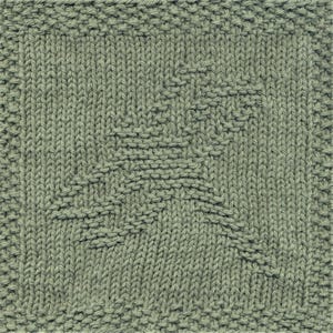May include: A green knitted dishcloth with a star pattern.