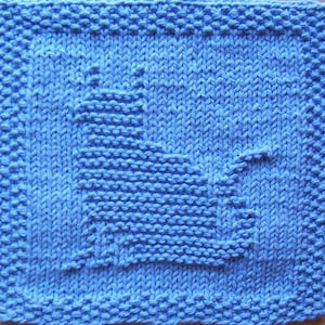 Kitty Cat Knit Dishcloth Pattern Only *PDF Digital Download*