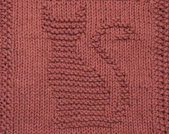 Cat Knit Dishcloth Pattern Only *PDF Digital Download*