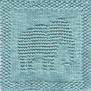 Elephant in Profile Knit Dishcloth Pattern Only *PDF Digital Download*