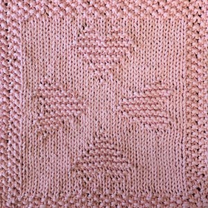 Four Hearts Knit Dishcloth Pattern Only *PDF Digital Download*