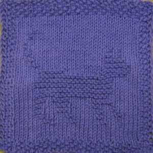 Kitty Running Knit Dishcloth Pattern Only *PDF Digital Download*