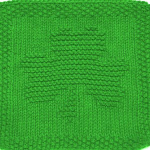 Shamrock Knit Dishcloth Pattern Only *PDF Digital Download*