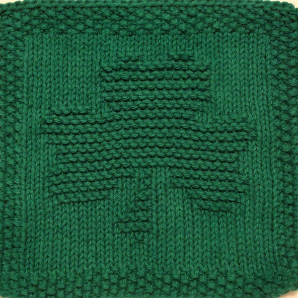 Motif de torchon en tricot Shamrock uniquement * Téléchargement numérique PDF *