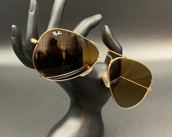 Vintage Ray Ban Aviator Sunglasses, Made in Italy, No case