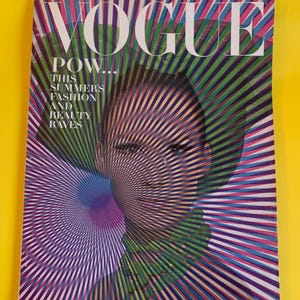 Vogue Magazine, 1965, Brigitte Bauer By Irving Penn, Rare, Op Art Cover