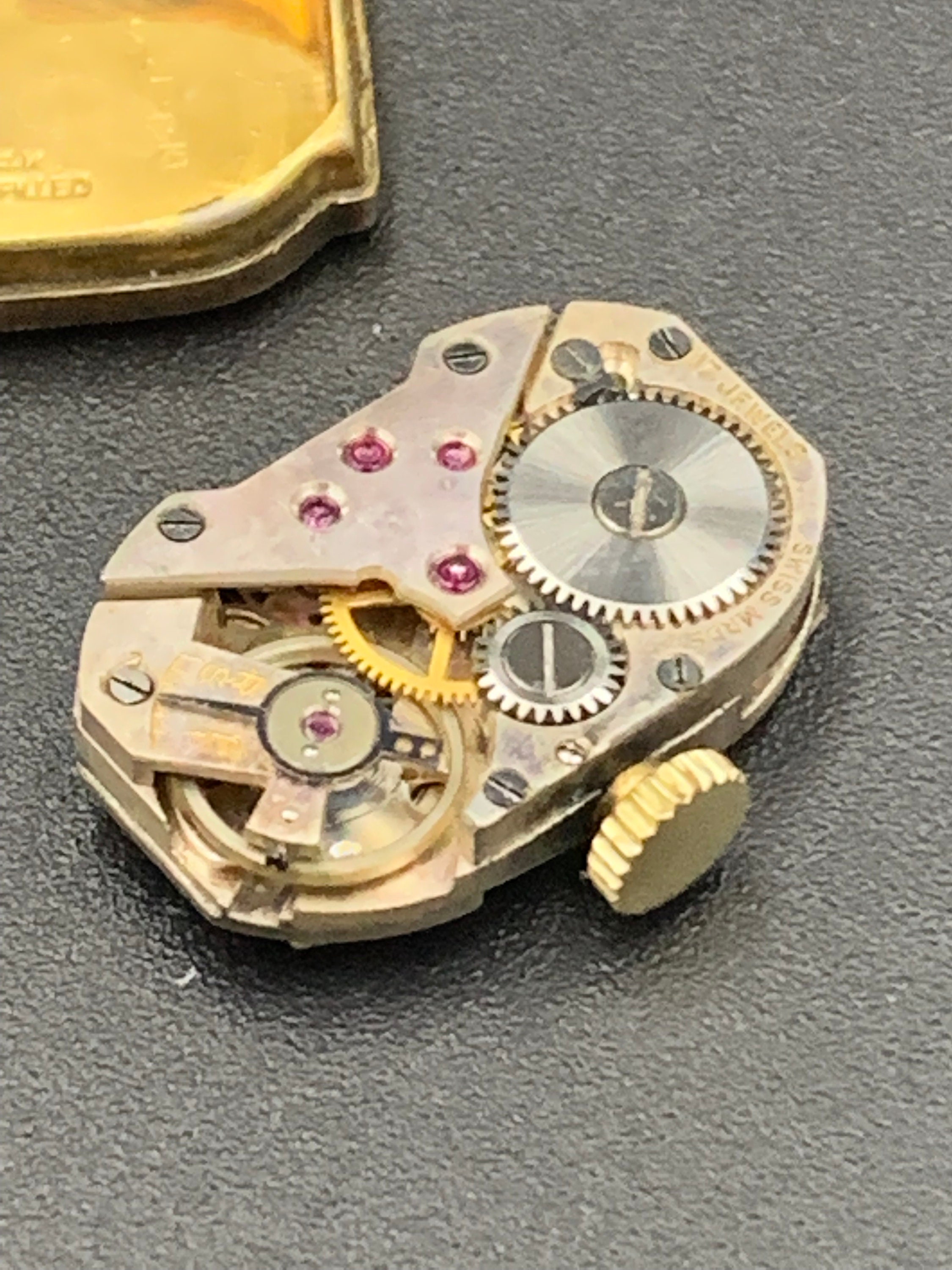 Antique Solar Watch , 14K Gold Filled, 17 Jewels, Patent Date 1949