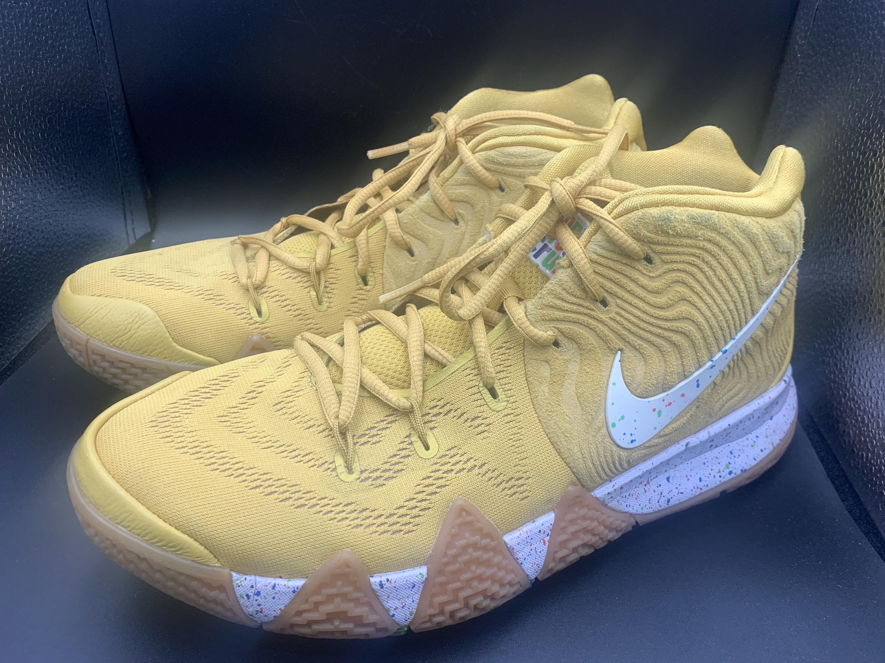 kyrie 4 yellow shoes