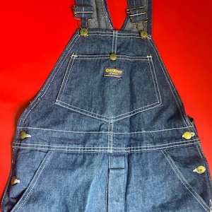 60-70's OSHKOSH B'GOSH オシュコシュ 濃紺 オーバーオール w34