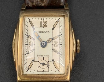 MEDANA Art deco watch, Swiss Made , Unisex