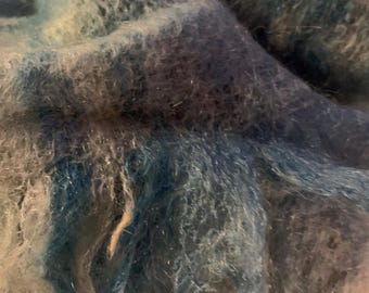 Mohair Scarf, Vintage, Made in Scotland. Glen Cree Mills Ltd.