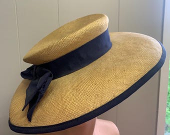 RARE Emporio Armani Straw Hat W/ Leather Strap NWOT - Etsy display picture 1