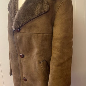 Vintage sheepskin coat, unisex, Made in England, 1970s, Gorgeous