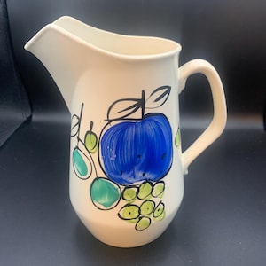 Vera Neumann Forbidden Fruit Pitcher, 6 1/2” tall