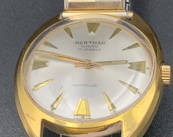 Wrist Watch, Vintage, Unisex, Bertmar, Swiss Made, 17 Jewels, Working